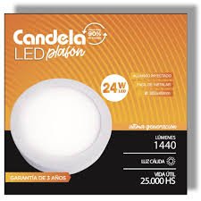 Plafón led 24w cálida  
